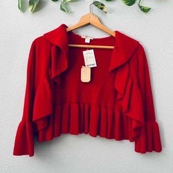 Nordstrom Sweaters - Nordstrom rack ruffled cropped cardigan